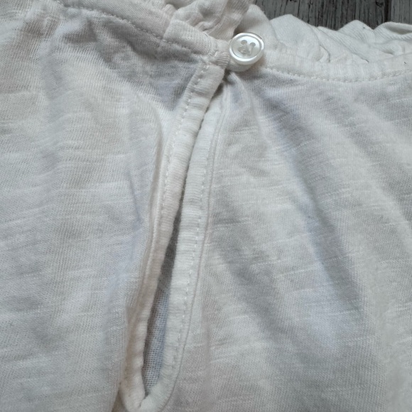 T.LA Anthropologie Ruffle Sleeveless Top Women's XS White Knit Round Neck - Picture 4 of 7